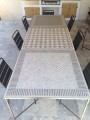 Tryptique Table Zellige blanc et gris