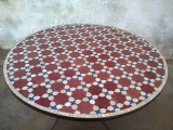 Table ronde en Zellige / Motif Fleur Matecha