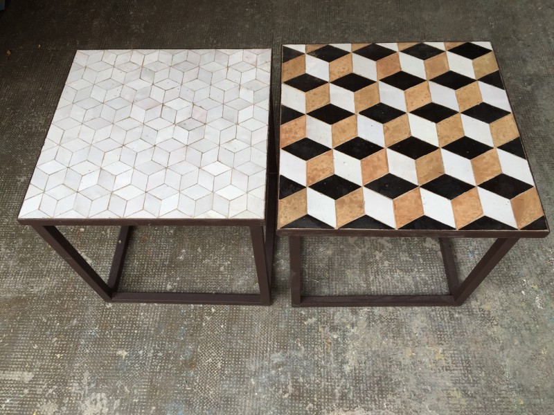 Table Zellige Motif Cube