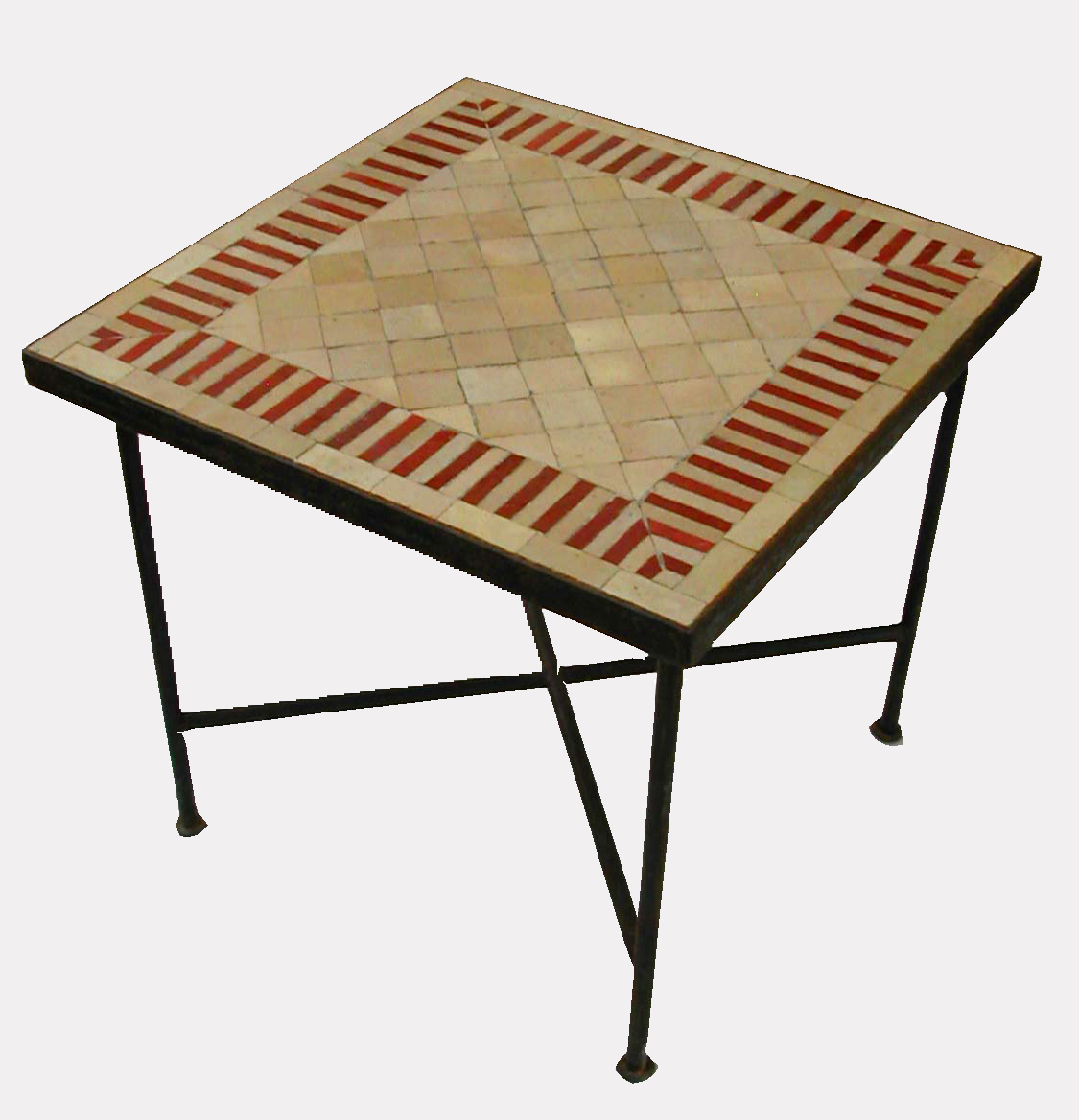 artetsud.com Zellige Table 45x45cm RAYÉ HER1