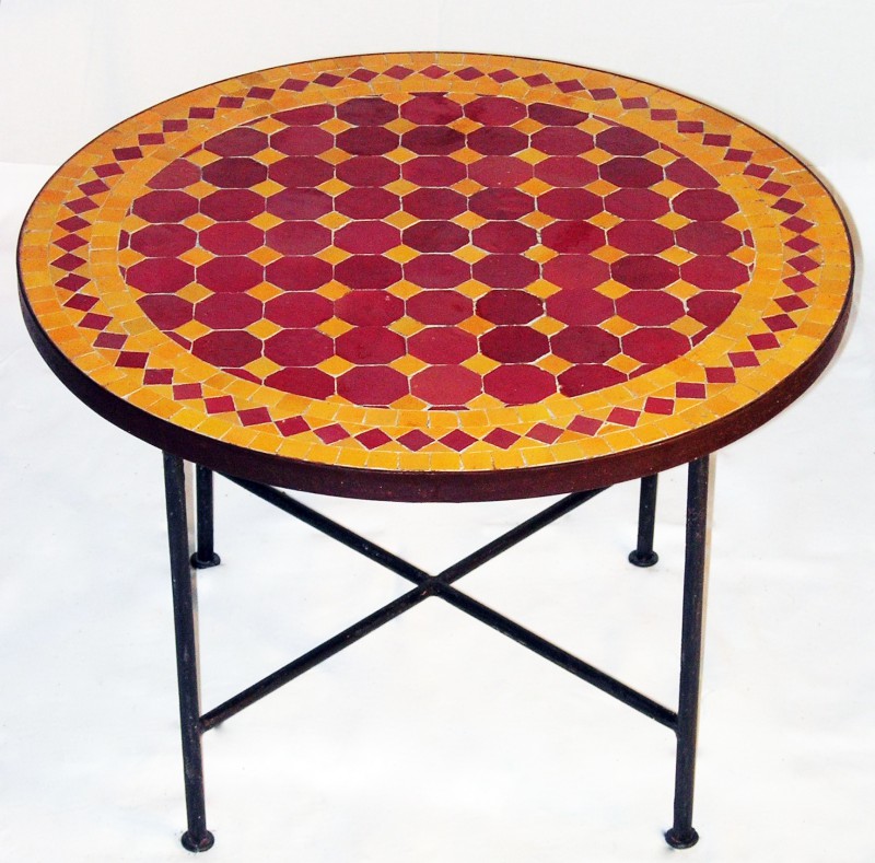 Table ronde en Zellige / Motif Tagra