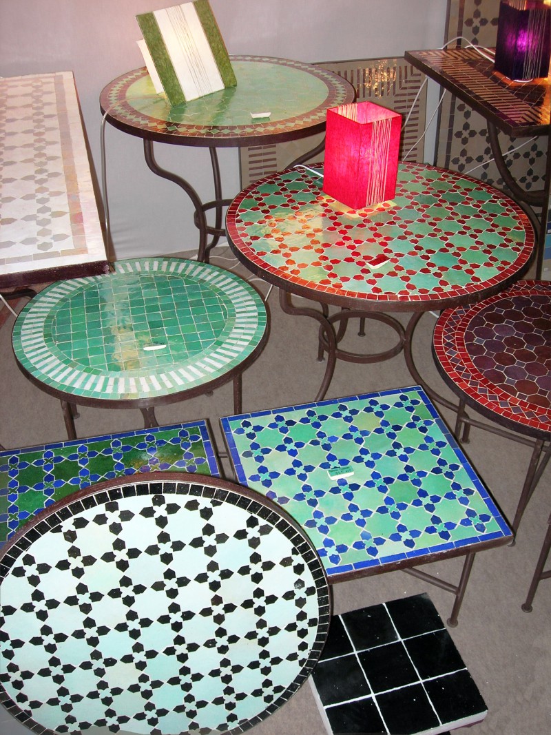 Tables en Zellige / Mosaïque Terre-Cuite