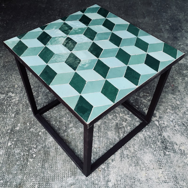 Table Zellige Motif Cube V1V2V4