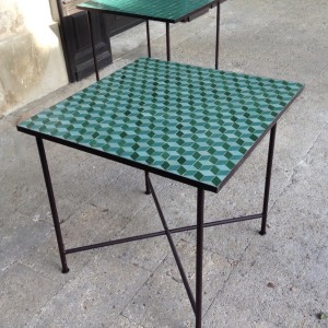 Table Zellige Motif Cube Vert V1V2V4 www.artetsud.com