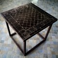 Table Zellige Motif Rayé Noir