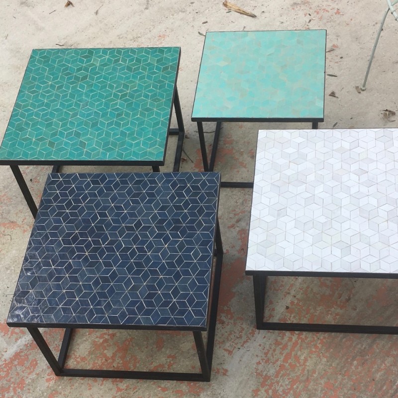 Tables carrées Motif Cube