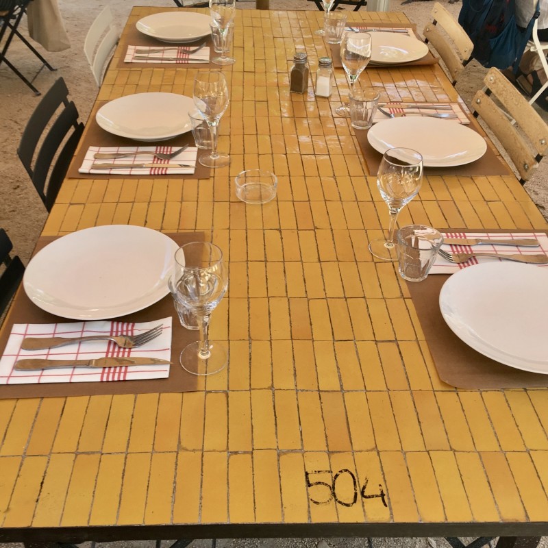 Table Zellige Motif Rectangle 10x3cm Jaune