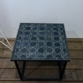 Table Zellige Motif Fleur Matécha Bleu Nuit B2