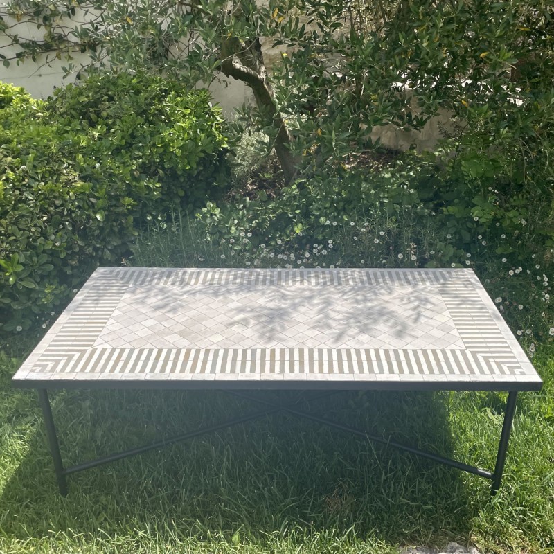 Table Zellige Motif Rayé P1G1